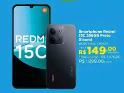 Lojas Solar Smartphone redmi 15c 256gb preto oferta
