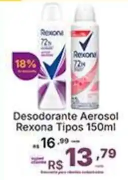 Super Lagoa Desodorante Aerosol Rexona Tipos oferta