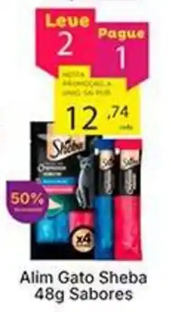 Super Lagoa Alim Gato Sheba 48g Sabores oferta