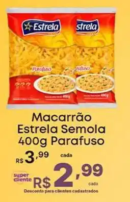 Super Lagoa Macarrão Estrela Semola Parafuso oferta