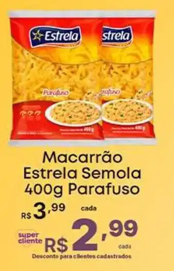 Super Lagoa Macarrão Estrela Semola Parafuso oferta