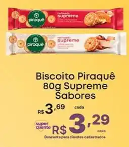 Super Lagoa Biscoito Piraquê 80g Supreme Sabores oferta