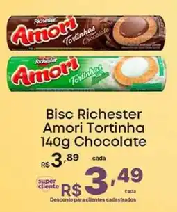 Super Lagoa Bisc Richester Amori Tortinha Chocolate oferta