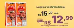 Super Lagoa Linguiça Calabresa Seara oferta