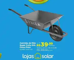 Lojas Solar Carrinho de mão super forte cinza friza oferta