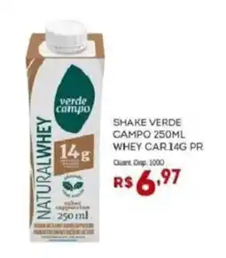 Bistek Supermercados Shake verde campo whey car.14g pr oferta