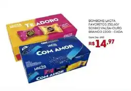 Bistek Supermercados Bombons lacta favoritos oferta