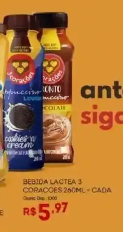Bistek Supermercados Bebida lactea 3 coracoes oferta