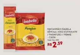 Bistek Supermercados Macarrão isabela oferta