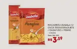 Bistek Supermercados Macarrão isabela c/ ovos espaguete / parafuso / penne oferta