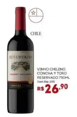 Bistek Supermercados vinho chileno concha y toro reservado oferta