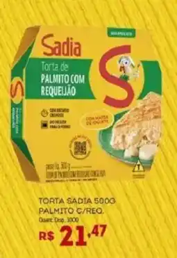 Bistek Supermercados Torta sadia palmito com requeijão oferta