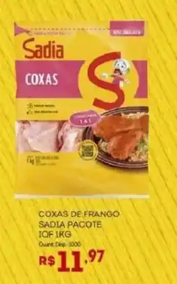 Bistek Supermercados Coxas de frango sadia pacote oferta