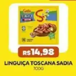 Bistek Supermercados Linguiça Toscana Sadia oferta