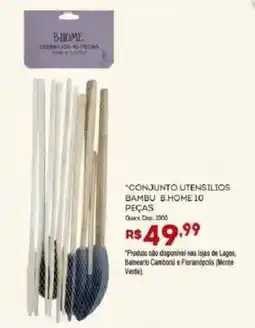 Bistek Supermercados Conjunto utensílios bambu b.home 10 peças oferta