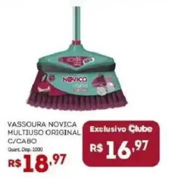 Vassoura novica multiuso original c/cabo