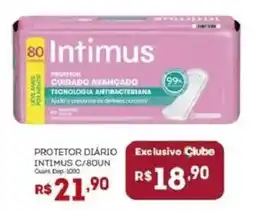 Bistek Supermercados protetor diário intimus c/80un oferta