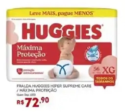 Bistek Supermercados Fralda huggies hiper supreme care / máxima proteção oferta