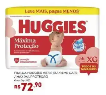 Bistek Supermercados Fralda huggies hiper supreme care / máxima proteção oferta