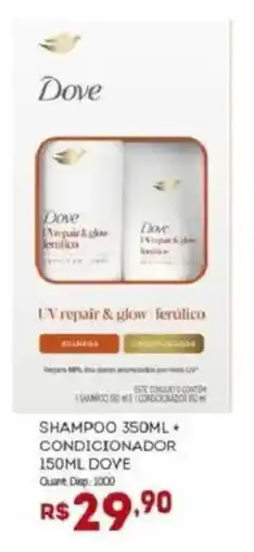 Bistek Supermercados Shampoo Dove UV repair & glow ferilico oferta