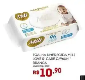 Bistek Supermercados toalha umedecida mili love & care oferta