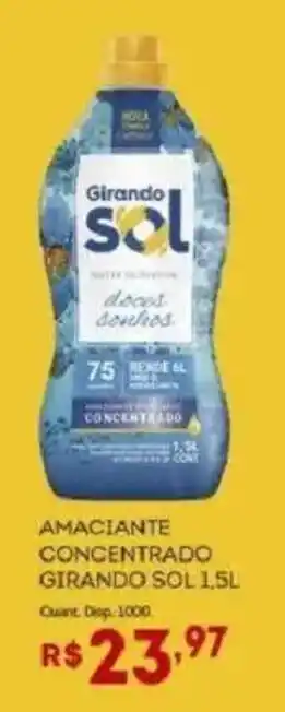 Bistek Supermercados Amaciante concentrado girando sol 1,5l oferta