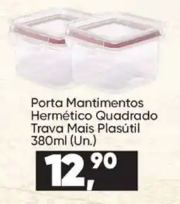 Imec Supermercados Porta Mantimentos Hermético Quadrado Trava Mais Plasútil oferta