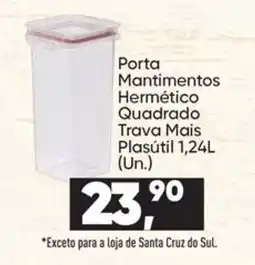 Imec Supermercados Porta Mantimentos Hermético Quadrado Trava Mais oferta