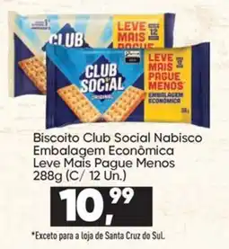 Imec Supermercados Biscoito club social nabisco oferta