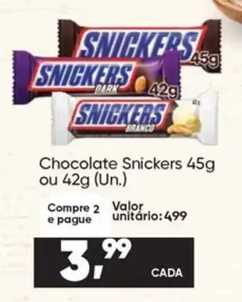 Imec Supermercados Chocolate snickers oferta