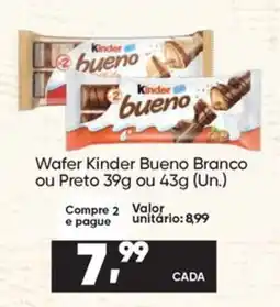 Imec Supermercados Wafer Kinder Bueno Branco ou Preto oferta