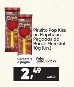 Imec Supermercados Pirulito Pop Kiss ou Flopito ou Pegadas do Banzé Florestal oferta
