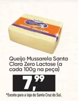 Imec Supermercados Queijo Mussarela Santa Clara Zero Lactose oferta