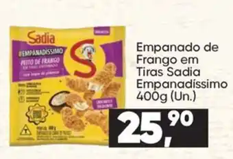 Imec Supermercados Empanado de frango em tiras sadia empanadissimo oferta