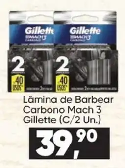 Imec Supermercados Lâmina de Barbear Carbono Mach 3 Gillette oferta