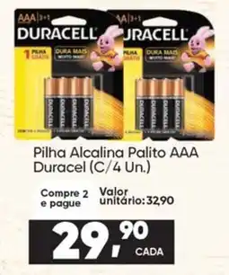 Imec Supermercados Pilha Alcalina Palito AAA Duracel oferta