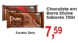 Federzoni Supermercados Chocolate em Barra Divine Sabores oferta