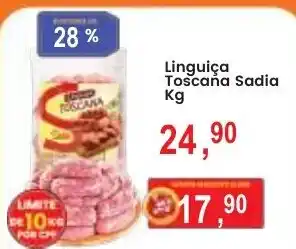 Federzoni Supermercados Linguiça Toscana Sadia oferta