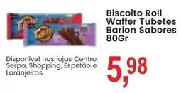 Federzoni Supermercados Biscoito Roll Waffer Tubetes Barion Sabores oferta