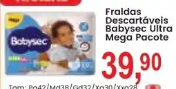 Federzoni Supermercados Fraldas Descartáveis Babysec Ultra Mega Pacote oferta