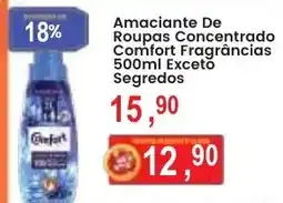 Federzoni Supermercados Amacianete de roupas concentrado confort fragrâncias segredos oferta