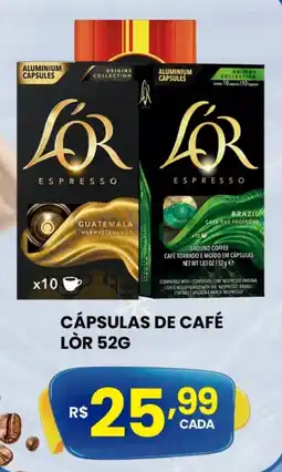 Rede Econômica de Supermercados Cápsulas de café lór 52g oferta