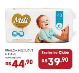Bistek Supermercados Fralda mili love & care oferta