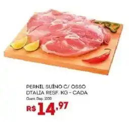 Bistek Supermercados Pernil suíno c/ osso oferta