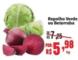 Supermercados Mateus Repolho Verde ou Beterraba oferta