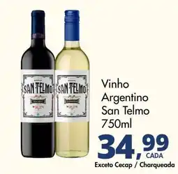 Delta Supermercados Vinho Argentino San Telmo oferta