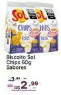 Super Lagoa Biscoito sol chips sabores oferta