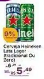 Super Lagoa Cerveja Heineken Lata Lager (Tradicional Ou Zero) oferta