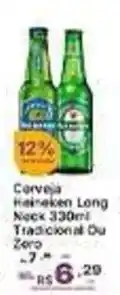 Super Lagoa Cerveja Heineken Long Neck 330ml Tradicional Du Zero oferta