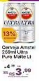 Super Lagoa Cerveja Amstel 250ml Ultra Puro Malte Lt oferta